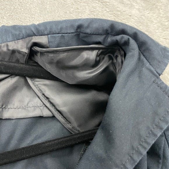 Nina McLemore Blazer Women 6 Navy Blue Cotton Gold Button Nautical Office Career - Picture 3 of 14